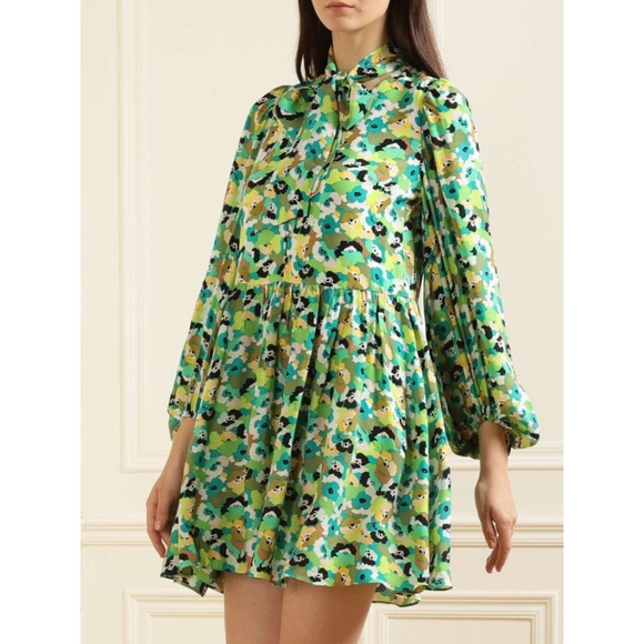 Ted Baker Dresses & Skirts - NWT Ted Baker IIva Full Skirted Mini Dress Bright Green Floral Size 3 US 8/10